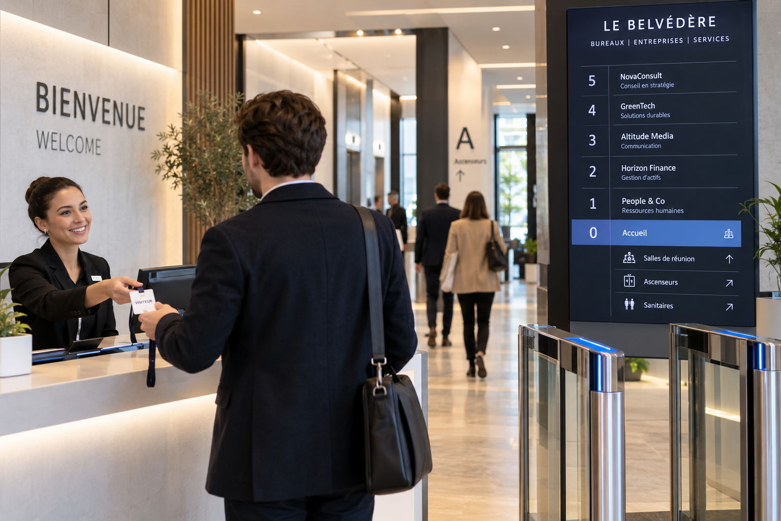 fluidifier l’arrivée des visiteurs dans des bureaux multi-entreprises